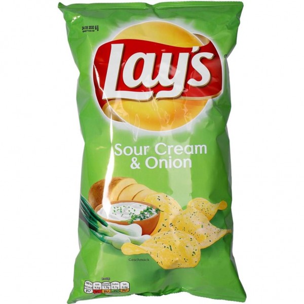 LAYS CHIPS SOUR CREAM & ONION 175G 9ER PACK