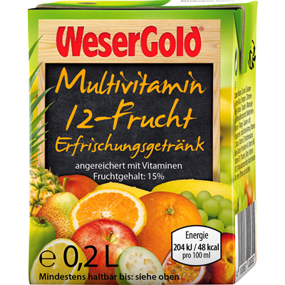 WESERGOLD MULTIVITAMIN | 10-ER PACK | 0,2L 0,28 €